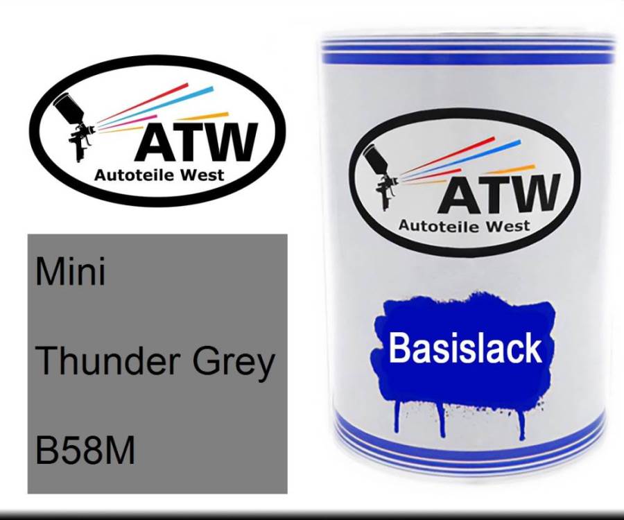 Mini, Thunder Grey, B58M: 500ml Lackdose, von ATW Autoteile West.